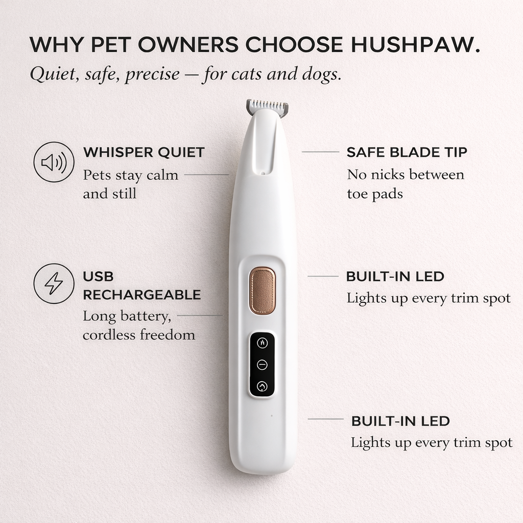 Hushpaw™ – Silent, Safe &amp; Precise Pet Paw Trimmer + 50% OFF