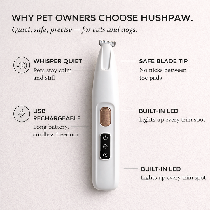 Hushpaw™ – Silent, Safe &amp; Precise Pet Paw Trimmer + 50% OFF