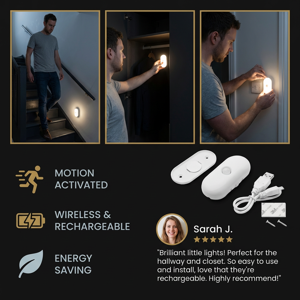 The AuraGlow Mini Sensor — Wireless &amp; Energy Saving + 50% OFF