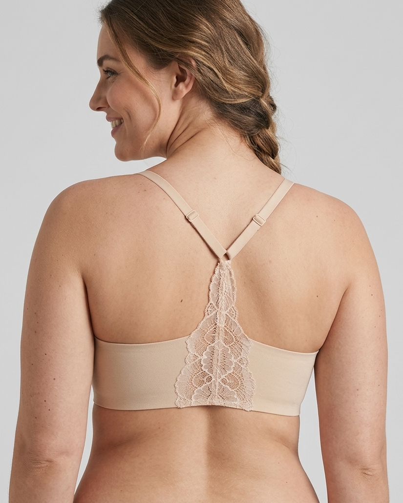 Hushlace™ – Wireless Seamless Lace-Back Bralette with Removable Padding + 50% OFF