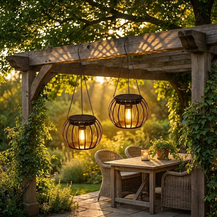 Emberveil™ – Retro Metal Mesh Solar Hanging Lanterns (2-Pack) + 50% OFF