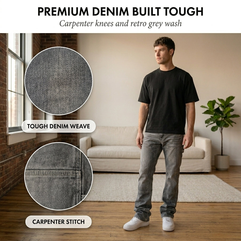 Rivett™ – Stacked Flared Carpenter Denim Men&