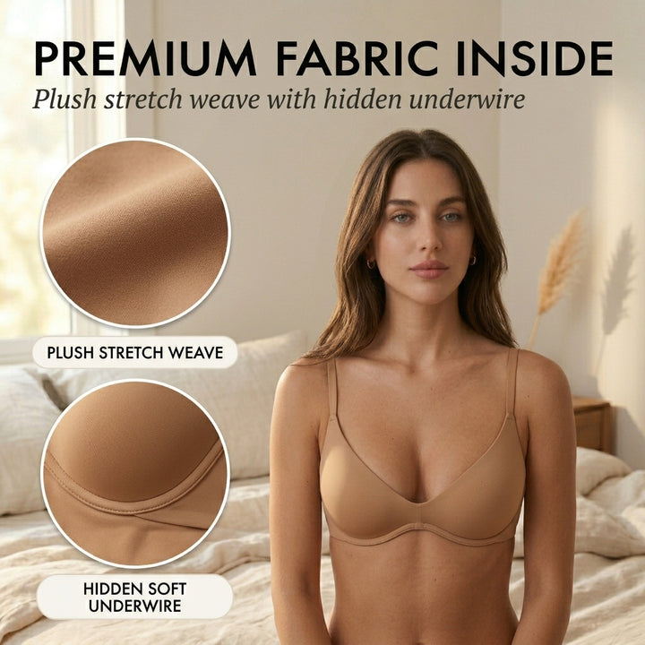 Velura™ – Second-Skin Plunge Bra with Sculpted Cups &amp; Plush Stretch Fabric + 50% OFF
