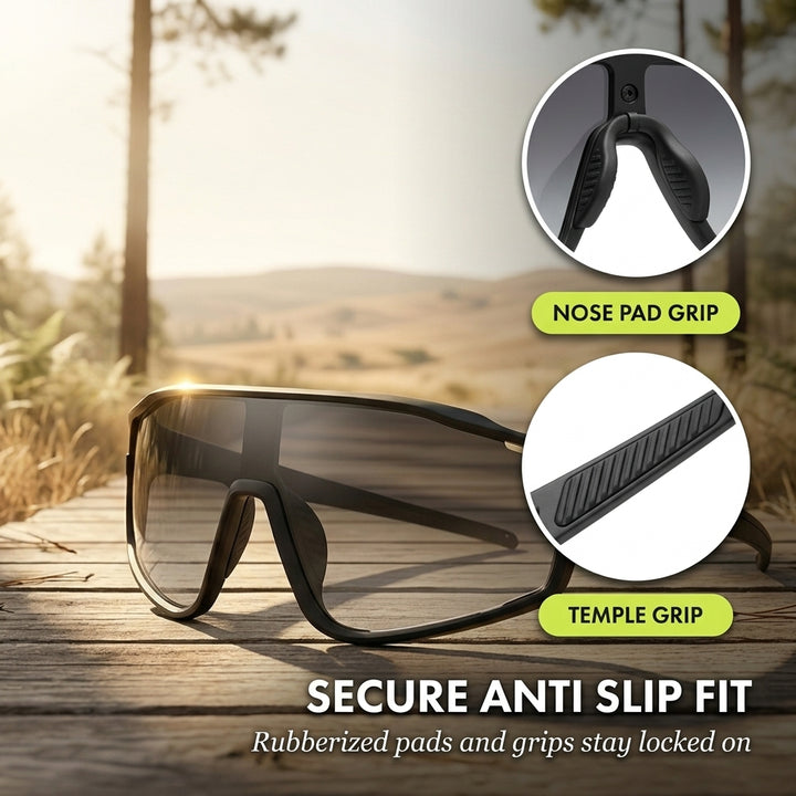 Arcshade™ – Photochromic Auto-Tint Shield Sunglasses with Anti-Slip Grip + 50% OFF