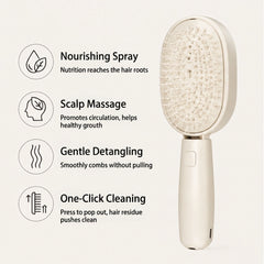 Glissette™ – 2-in-1 Misting Detangle & Massage Hair Brush + 50% OFF