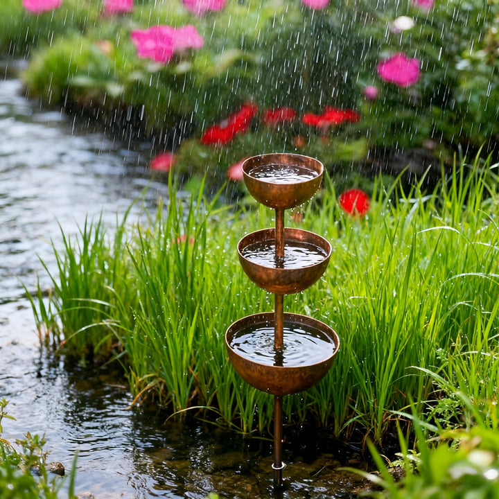 The AuraFlow Rain Catcher — Plant Support &amp; Metal Garden Ornament + 50% OFF