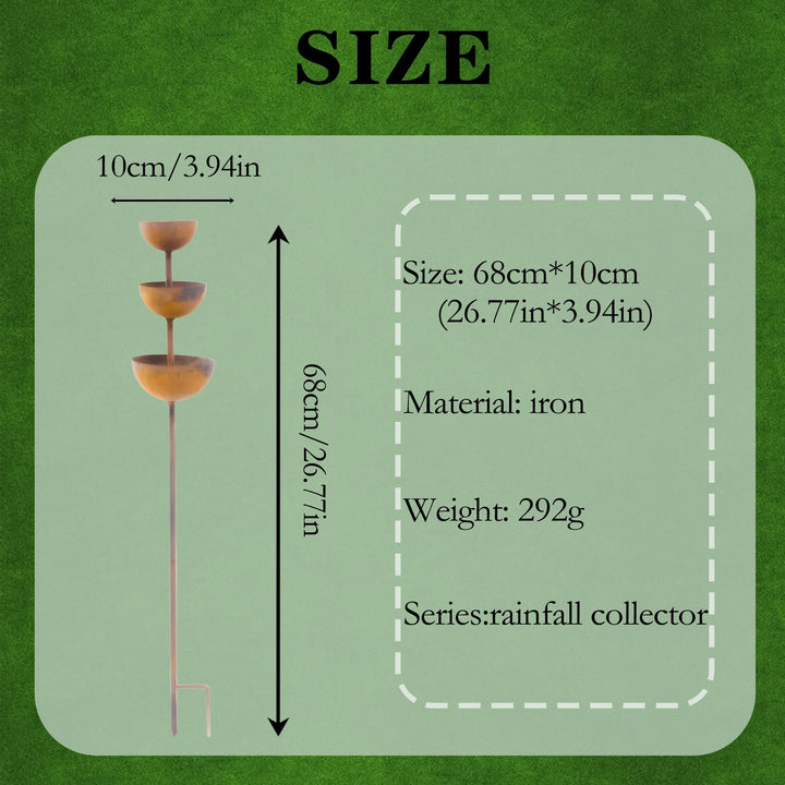 The AuraFlow Rain Catcher — Plant Support &amp; Metal Garden Ornament + 50% OFF