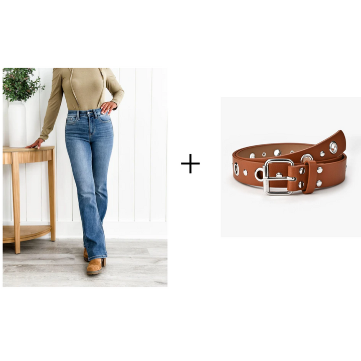 Curvelle™ – High-Stretch Tummy Control Bootcut Jeans + 50% OFF