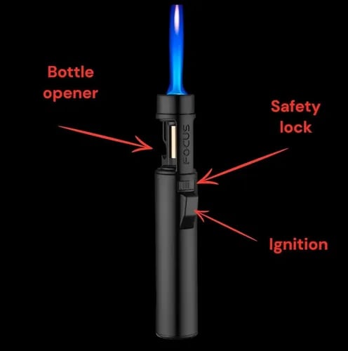 Flintwick™ – 1300°C Windproof Refillable Jet Torch Lighter + 50% OFF