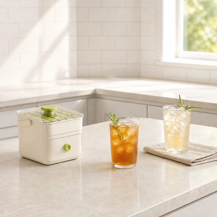Glacio™ – Press-Release Ice Cube Tray with Sealed Storage Drawer &amp; Lid + 50% OFF