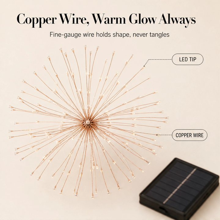 Sparkfern™ – Solar-Powered Firework String Lights for Yard &amp; Patio + 50% OFF