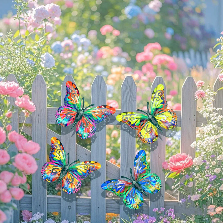 Flutterwick™ – Vibrant Metal Butterfly Outdoor Wall Decor + 50% OFF