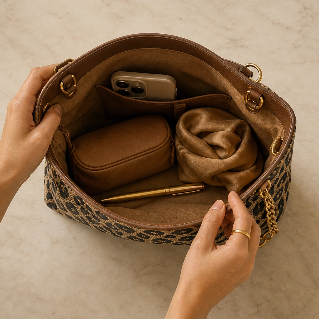 Fauvelle™ – Roomy Leopard-Print Tote Bag with Chain &amp; Leather Straps + 50% OFF