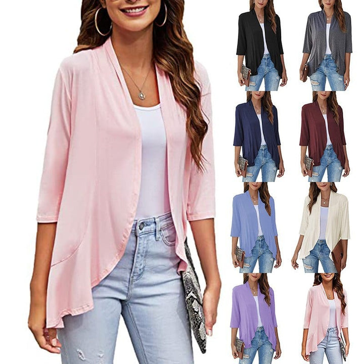 Drapelle™ – Lightweight Draped Open-Front Ruffle Cardigan + 50% OFF