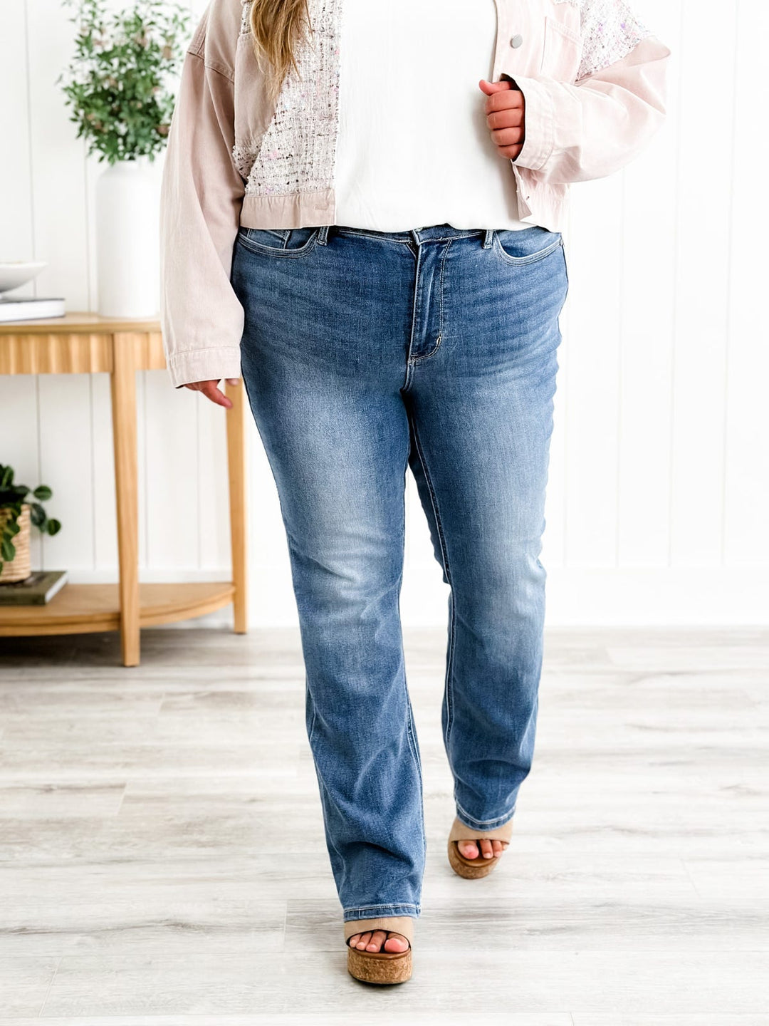 Curvelle™ – High-Stretch Tummy Control Bootcut Jeans + 50% OFF