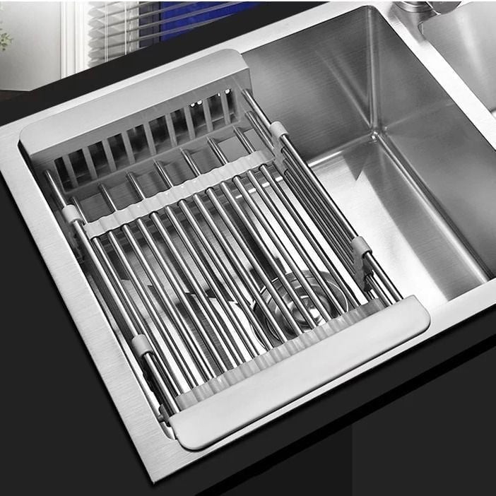 Basinwell™ – Expandable Stainless Steel Over-Sink Dish Drainer &amp; Produce Rack + 50% OFF