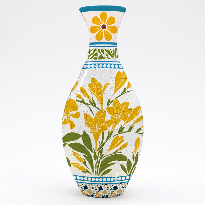 Petalcraft™ – DIY 3D Puzzle Vase with Built-In Water Reservoir for Real Flowers + 50% OFF