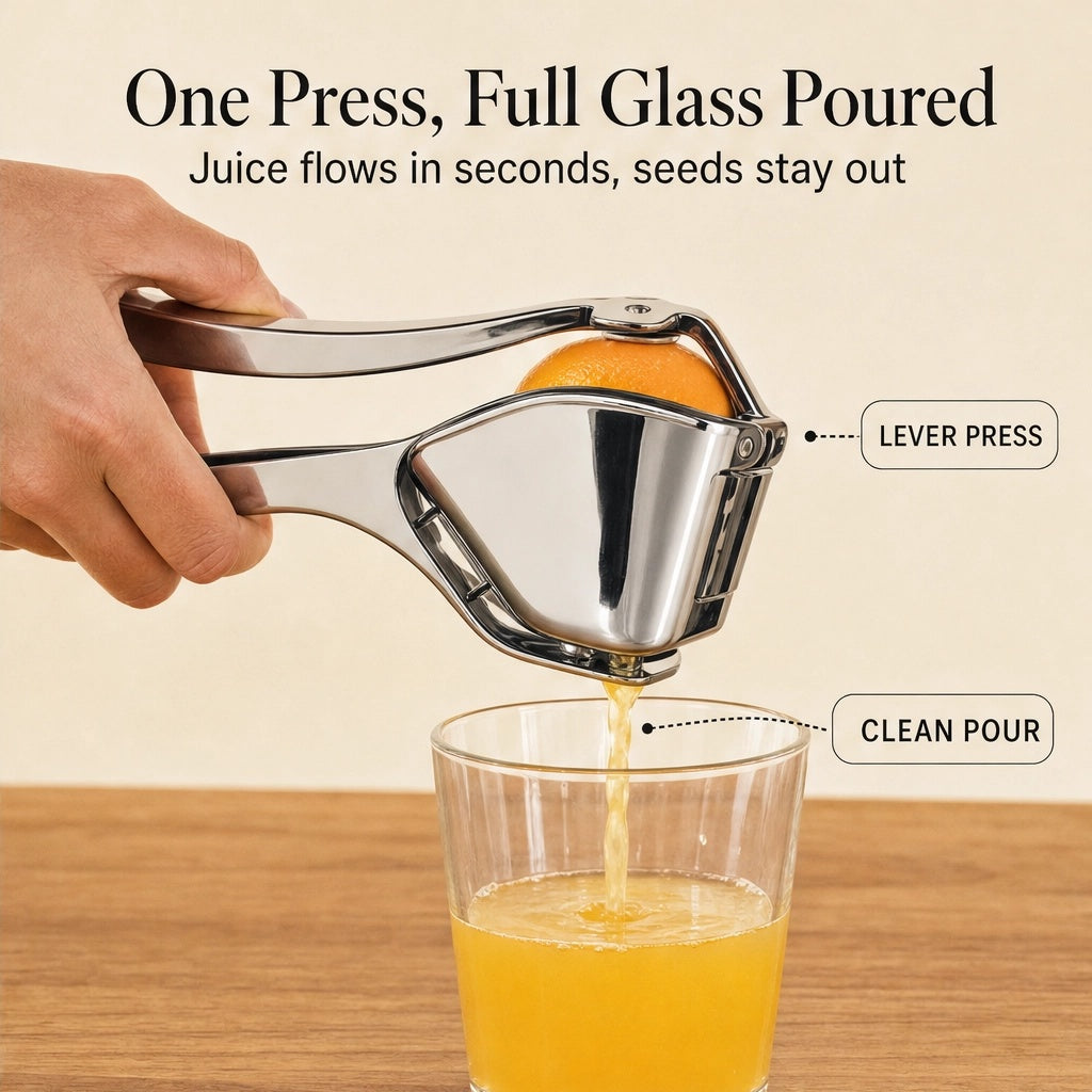 Zestwell™ – Stainless Steel Hand Press Citrus Squeezer for Lemons, Limes &amp; Oranges + 50% OFF