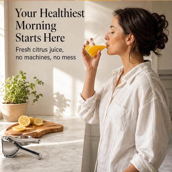 Zestwell™ – Stainless Steel Hand Press Citrus Squeezer for Lemons, Limes &amp; Oranges + 50% OFF