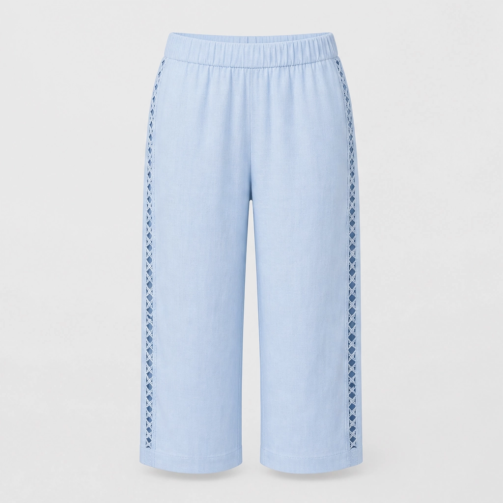 Eyelette™ – High-Waist Lace-Cutout Capri Pants for Women + 50% OFF