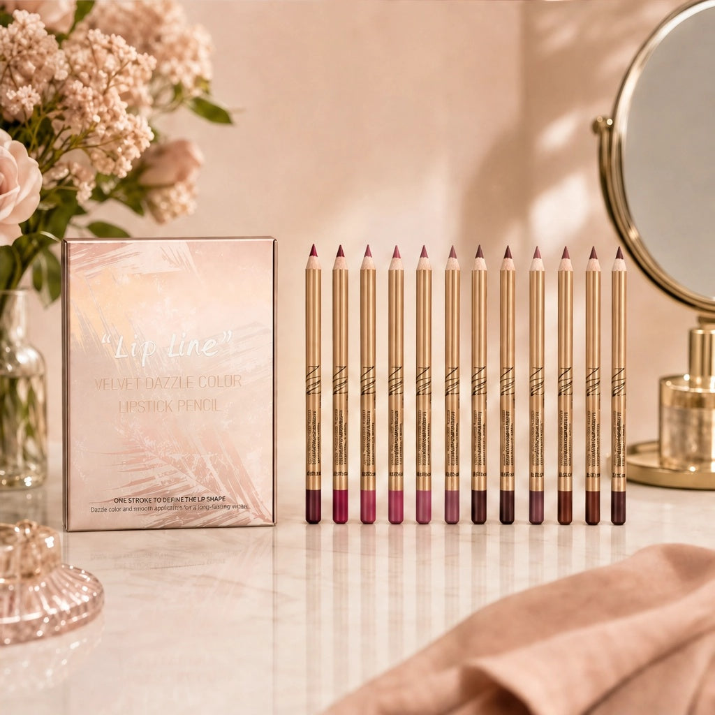 Pouté™ – Velvet Matte Lip Liner Set | 12 Smudge-Proof Shades + 50% OFF
