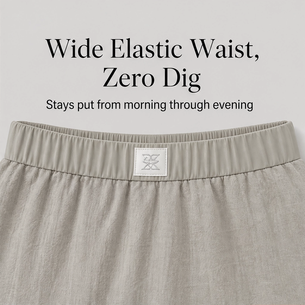 Willow™ – Breezy Wrap-Front Skort with Pockets &amp; Elastic Waist + 50% OFF
