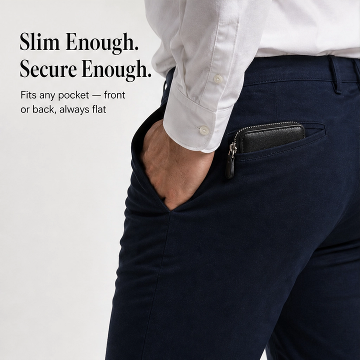 Vaulden – RFID-Blocking Zip-Around Slim Leather Wallet with ID Window + 50% OFF