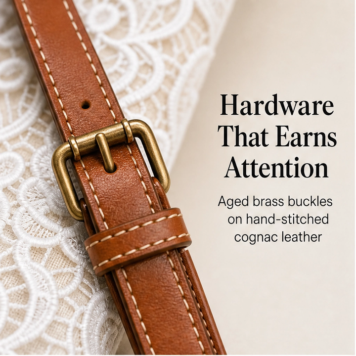 Lacewell™ – Vintage Lace Tote Bag with Leather Straps &amp; Magnetic Snap + 50% OFF