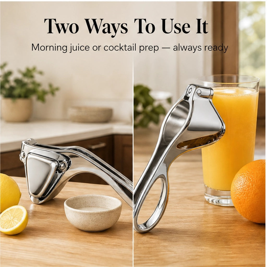 Zestwell™ – Stainless Steel Hand Press Citrus Squeezer for Lemons, Limes &amp; Oranges + 50% OFF