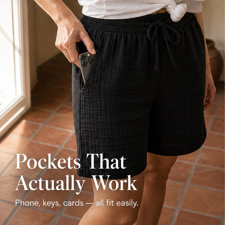 Breezelle™ – Adjustable-Waist Pocket Bermuda Shorts for Women + 50% OFF