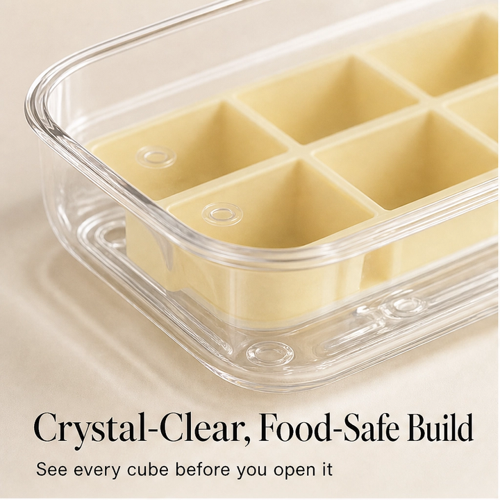 Snapfrost™ – Easy-Release 6-Cube Mini Ice Tray with Leak-Proof Lid + 50% OFF