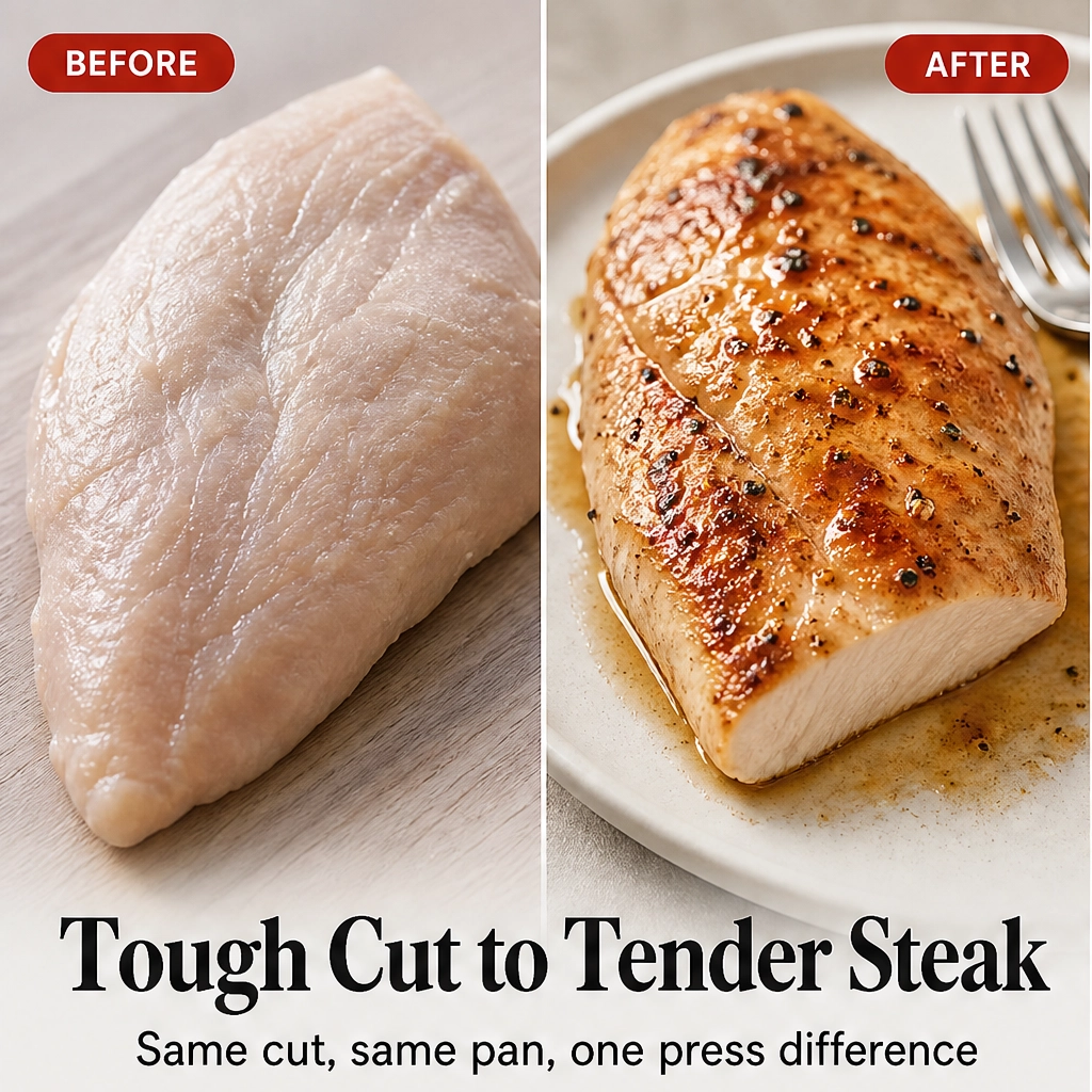 Searwell – Stainless Steel Needle Meat Tenderizer with Retractable Safety Guard + 50% OFF