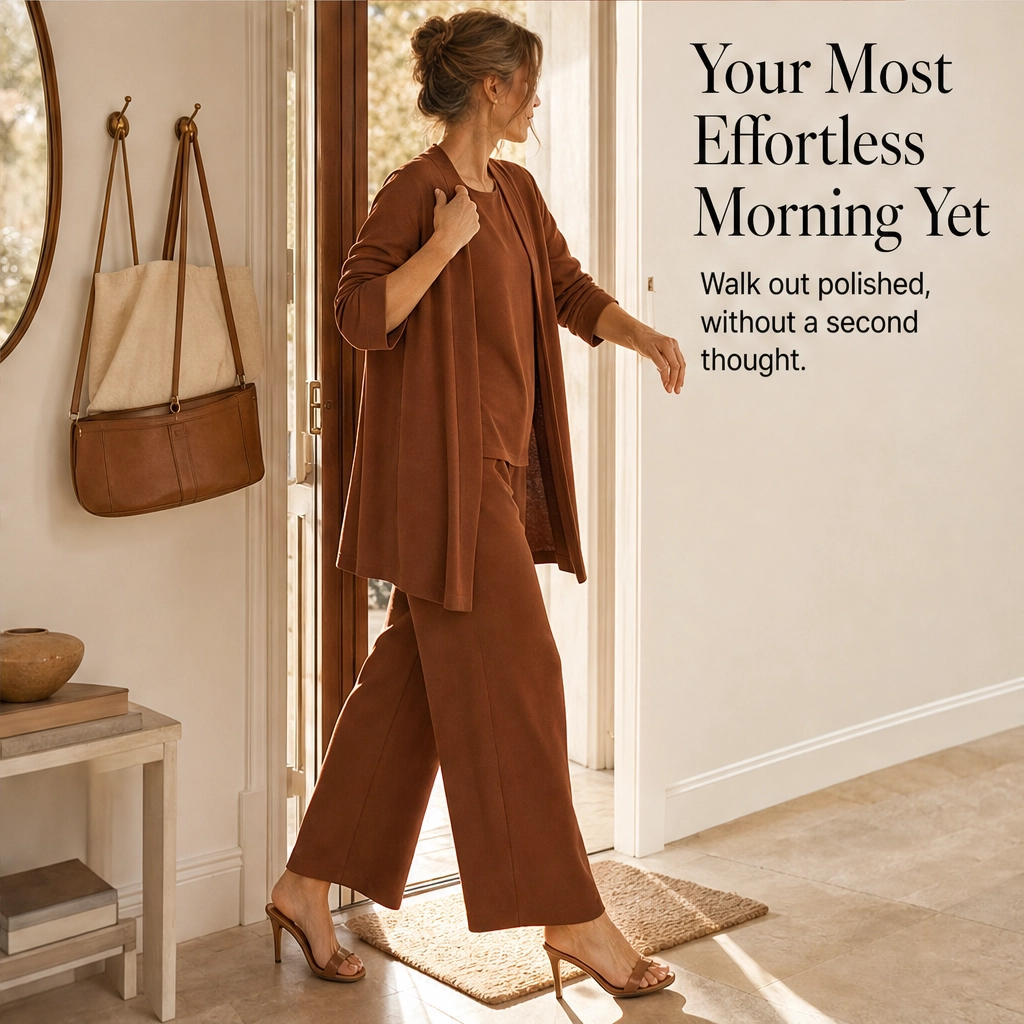 Mantle™ – Flowy 3-Piece Layered Duster Set with Wide-Leg Pants for Women + 50% OFF