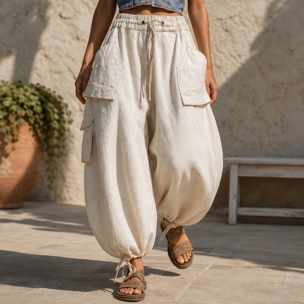 Driften™ – Breathable Cotton-Linen Lantern Pants with Deep Pockets + 50% OFF