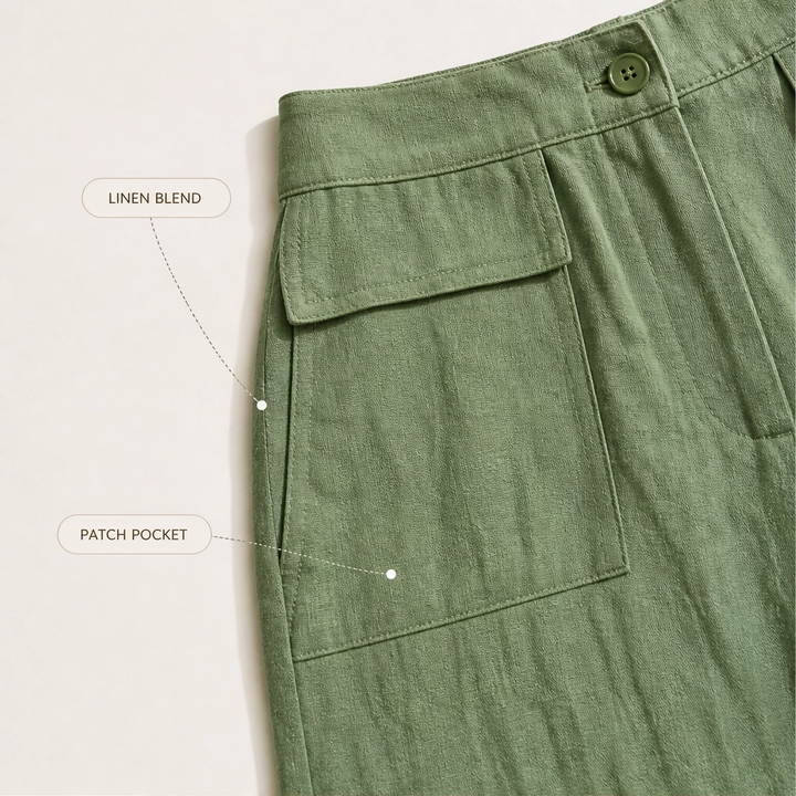 Vela™ – High-Waisted Cotton-Linen Wide-Leg Pants + 50% OFF