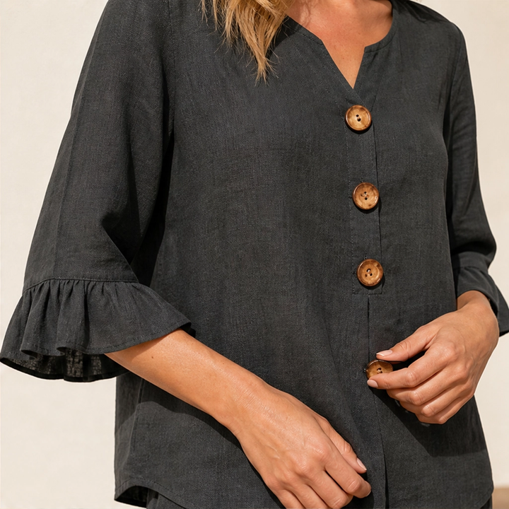 Lirelle™ – Ruffle-Sleeve Top &amp; Wide-Leg Lounge Set + 50% OFF