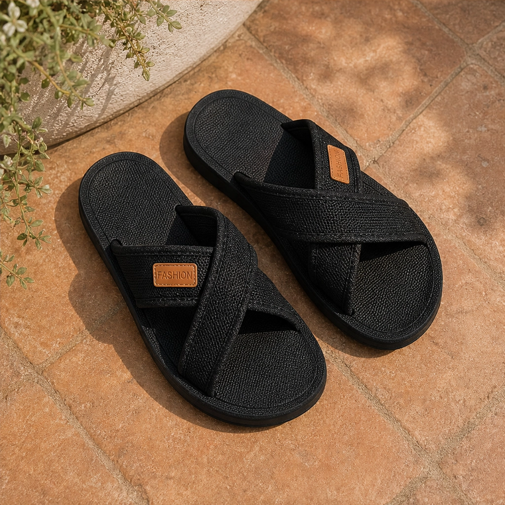 Driftwell™ – Crossband Slip-On Slide Sandals for Effortless Summer Comfort + 50% OFF