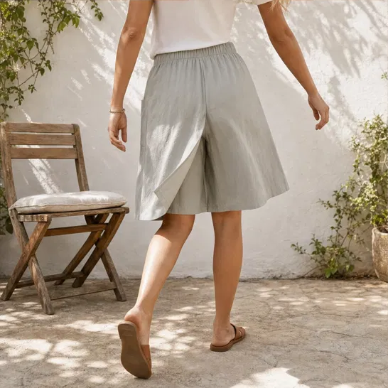 Lirelle™ – Asymmetric Wrap-Front Elastic Waist Women&