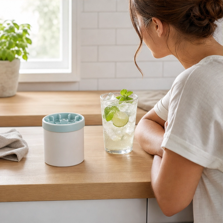 Frostwick™ – Press-to-Release Silicone Ice Cube Cup with Snap-Out Cubes &amp; Stackable Design + 50% OFF