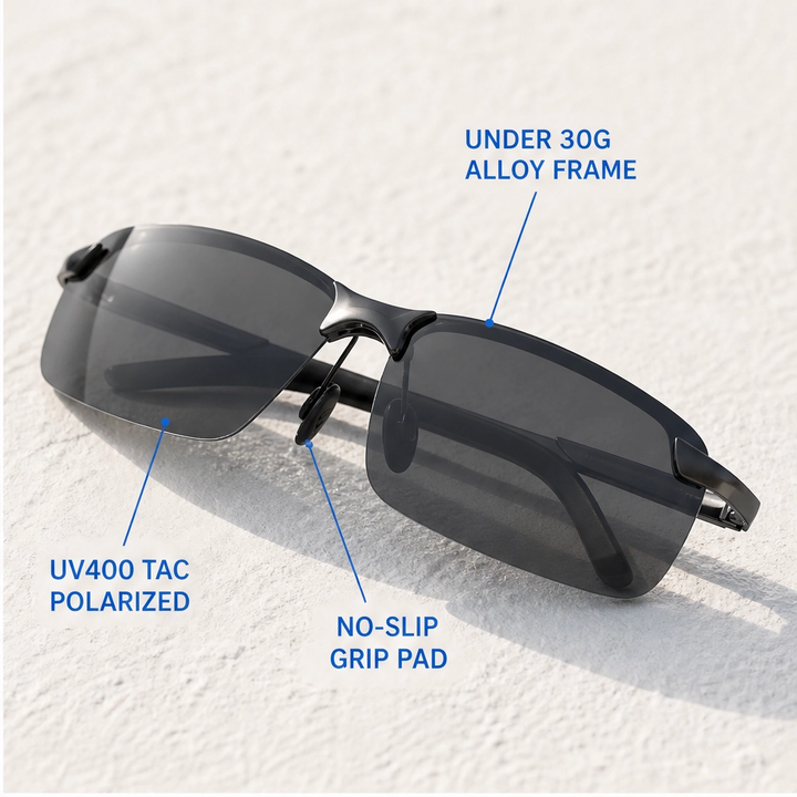 Lumora – Photochromic Polarized UV400 Sunglasses, Auto-Adjusting Lenses for Driving, Hiking &amp; Beach + 50% OFF
