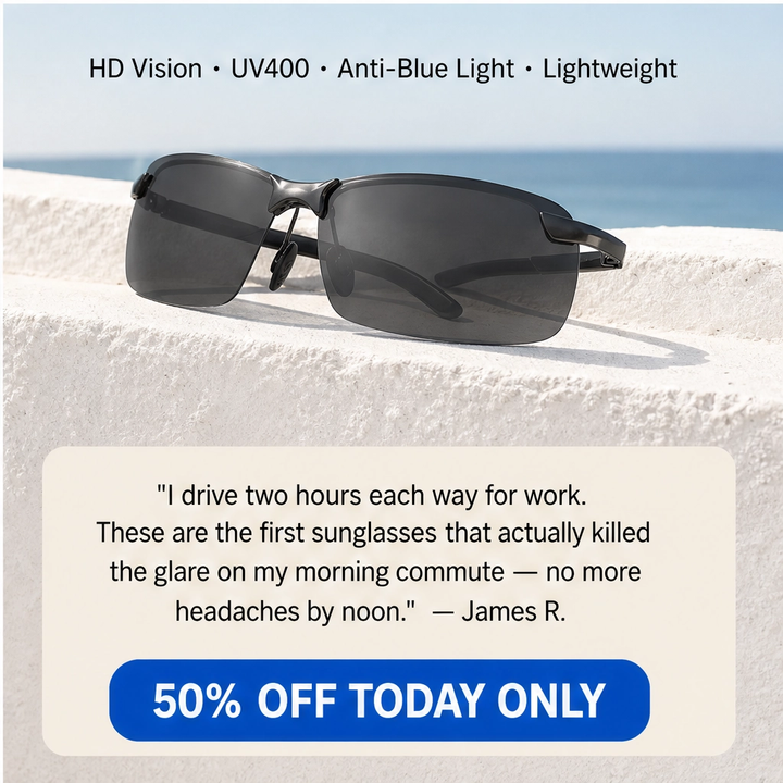 Lumora – Photochromic Polarized UV400 Sunglasses, Auto-Adjusting Lenses for Driving, Hiking &amp; Beach + 50% OFF