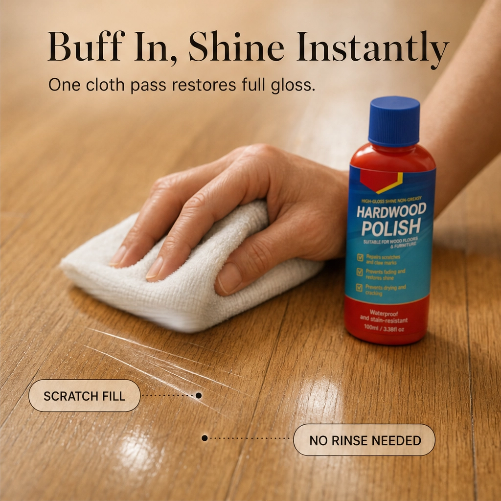 Grainwell™ – High-Gloss Hardwood Polish for Floors &amp; Furniture | Fills Scratches, Restores Shine, Waterproof Seal+ 50% OFF