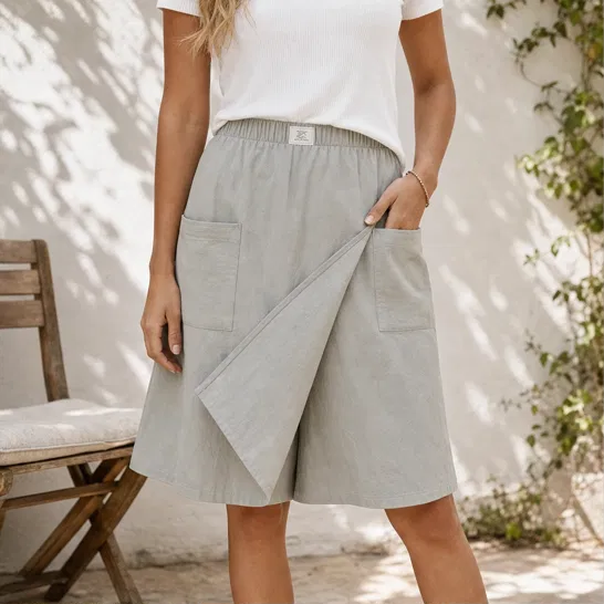 Lirelle™ – Asymmetric Wrap-Front Elastic Waist Women&