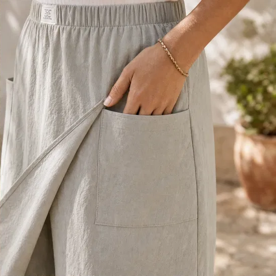 Lirelle™ – Asymmetric Wrap-Front Elastic Waist Women&