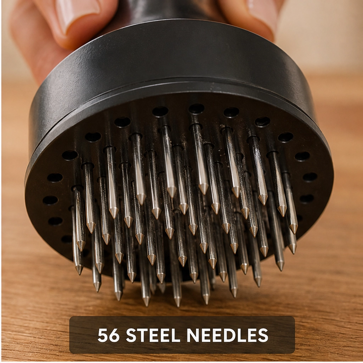 Searwell – Stainless Steel Needle Meat Tenderizer with Retractable Safety Guard + 50% OFF