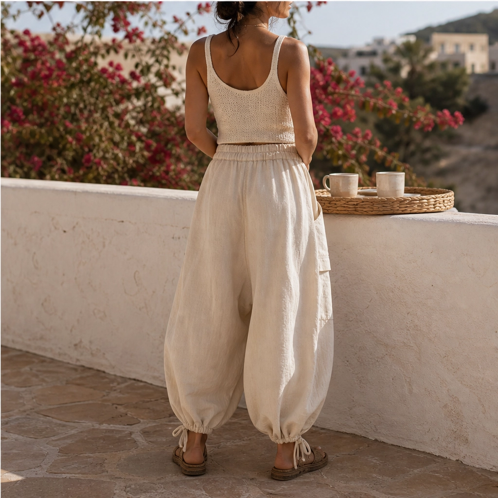 Driften™ – Breathable Cotton-Linen Lantern Pants with Deep Pockets + 50% OFF