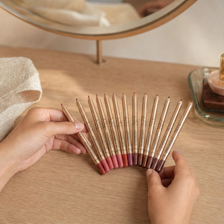 Pouté™ – Velvet Matte Lip Liner Set | 12 Smudge-Proof Shades + 50% OFF