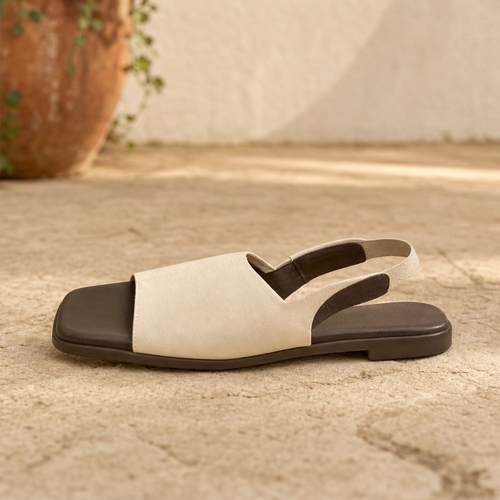 Salenza™ – Square-Toe Elastic Slingback Sandals for Women + 50% OFF