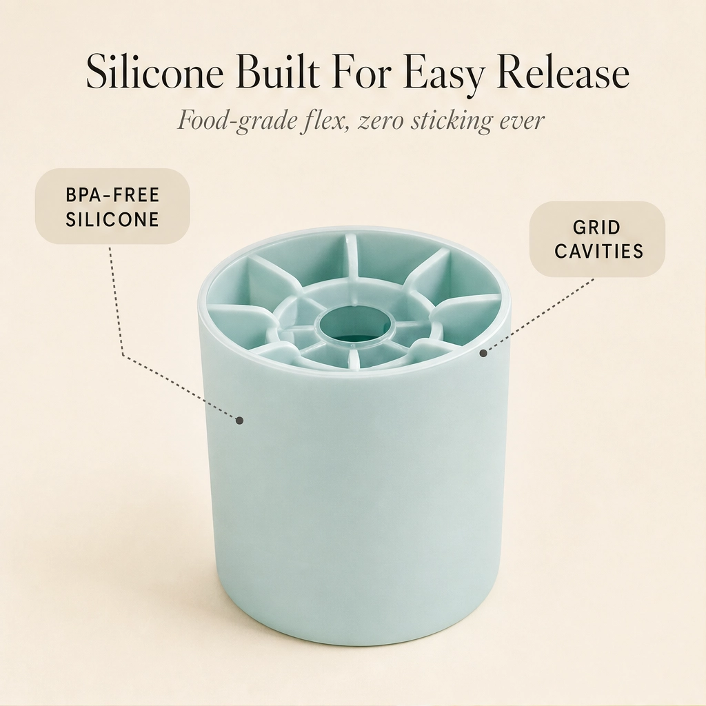 Frostwick™ – Press-to-Release Silicone Ice Cube Cup with Snap-Out Cubes &amp; Stackable Design + 50% OFF
