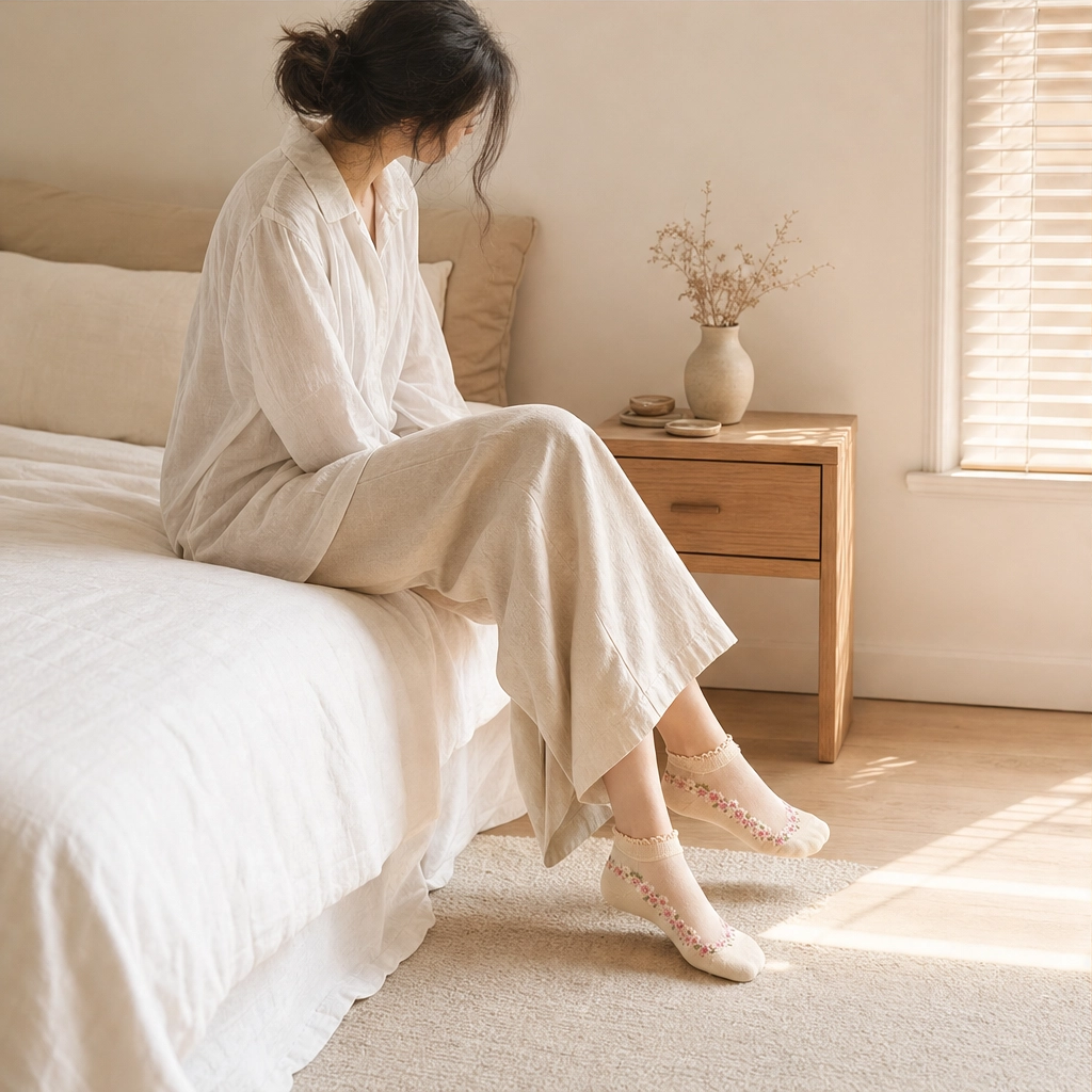 Bloomveil™ – Sheer Floral Lace Ankle Socks with Soft Cotton Sole + 1+1 FREE